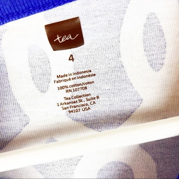 Tea Collection Blue Geometric Print Dress - Picture 4 of 5